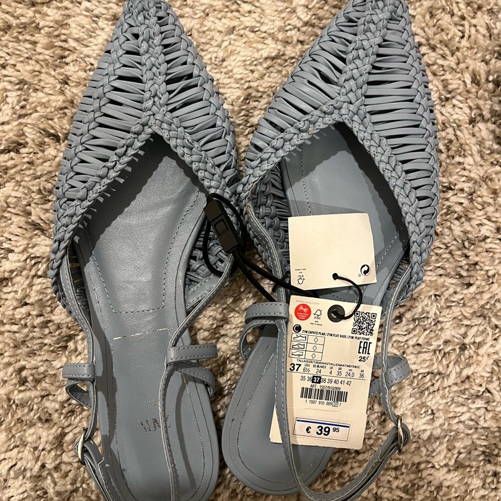 Zara Blue Heeled Shoes Elegant Design ZARA SPAIN